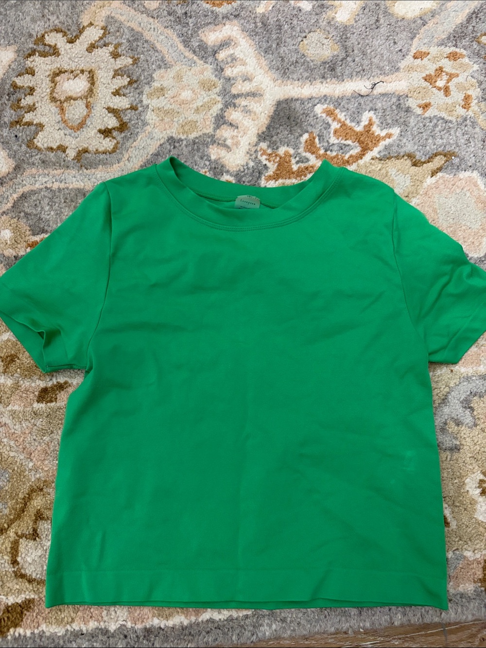 Women’s Green Crop Tee - Clean Crewneck Crop Top